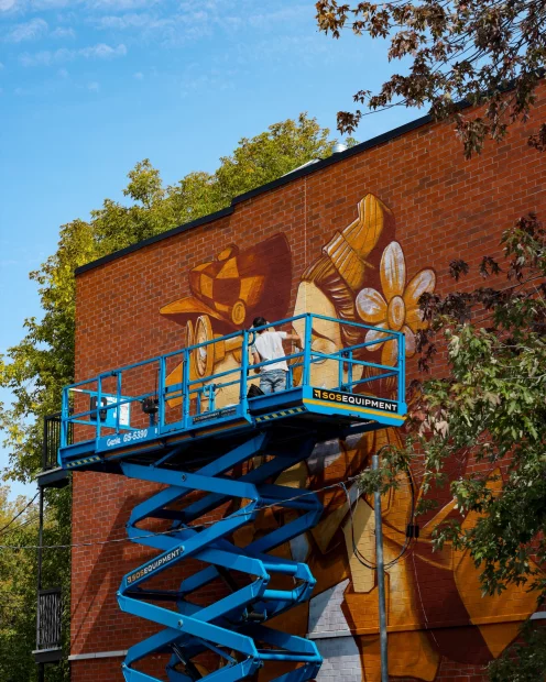 Ben Caillous - Le vieil homme et l'enfant Milmurs production, Street-art, Martinique, Montréal