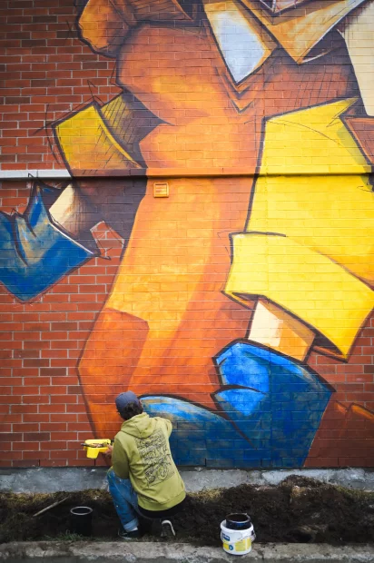 Ben Caillous - Le vieil homme et l'enfant Milmurs production, Street-art, Martinique, Montréal