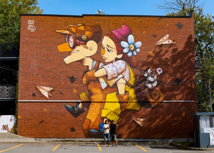 Ben Caillous - Le vieil homme et l'enfant Milmurs production, Street-art, Martinique, Montréal