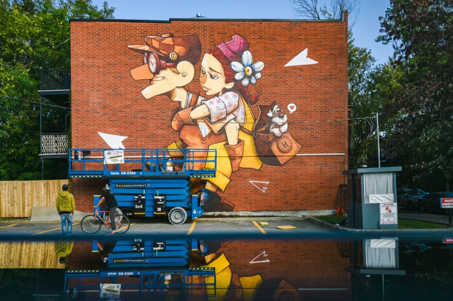 Ben Caillous - Le vieil homme et l'enfant Milmurs production, Street-art, Martinique, Montréal