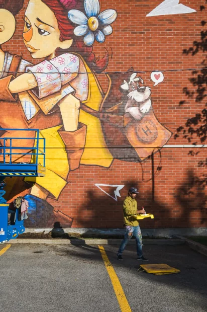 Ben Caillous - Le vieil homme et l'enfant Milmurs production, Street-art, Martinique, Montréal