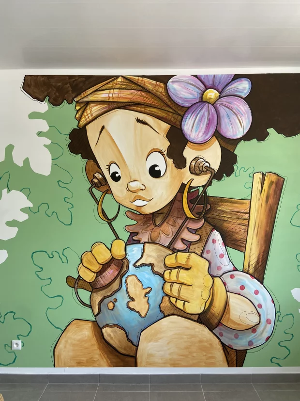 CFA Santé Ben Caillous Fille Milmurs production, Street-art, Martinique, Montréal
