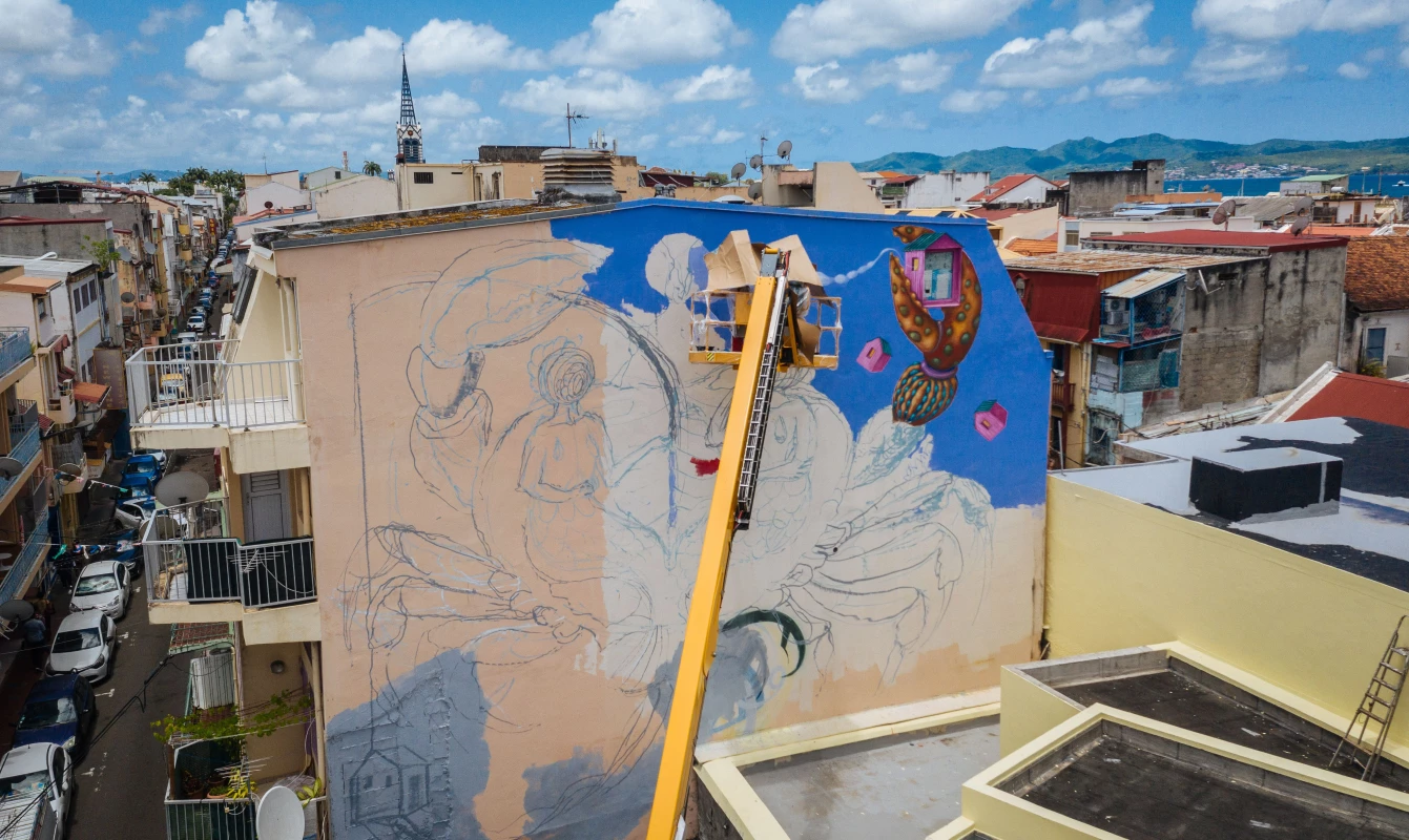 Milmurs production, Street-art, Martinique, Montréal, Danaé Brissonnet - festival fort de france 2019