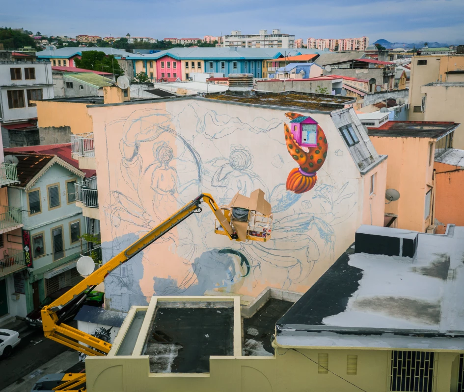 Milmurs production, Street-art, Martinique, Montréal, Danaé Brissonnet - festival fort de france 2019