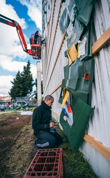 Conviés par Nadau Architecture, Milmurs a eu le privilège de produire la première édition du festival international d'art mural de la ville de Bègles.