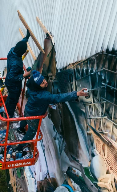 Conviés par Nadau Architecture, Milmurs a eu le privilège de produire la première édition du festival international d'art mural de la ville de Bègles.