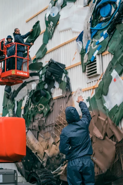 Conviés par Nadau Architecture, Milmurs a eu le privilège de produire la première édition du festival international d'art mural de la ville de Bègles.
