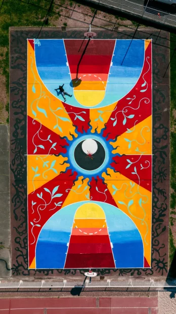 Conviés par Nadau Architecture, Milmurs a eu le privilège de produire la première édition du festival international d'art mural de la ville de Bègles.