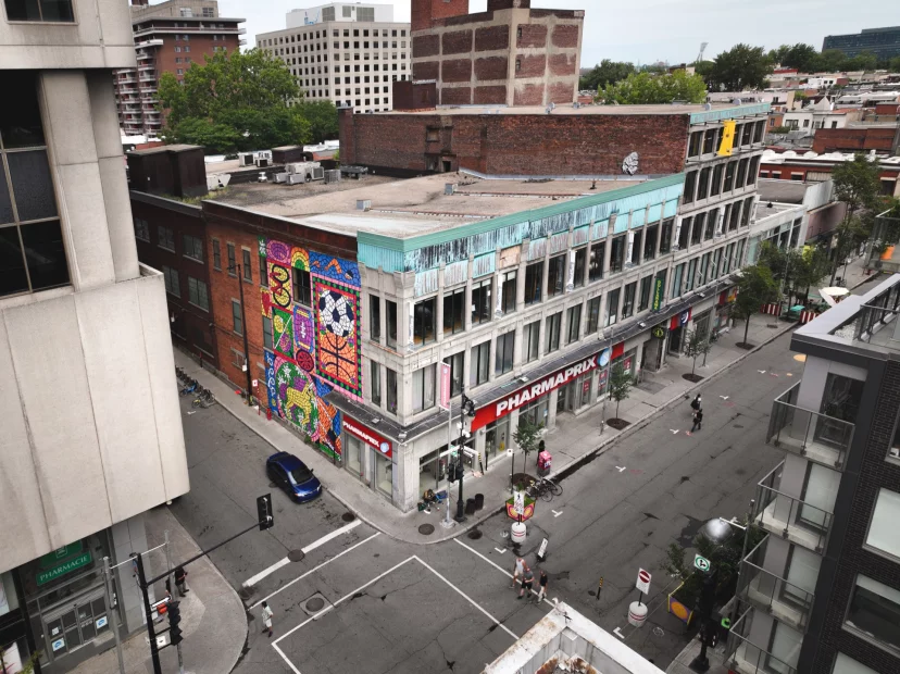En 2022, la ville de Montréal, à travers son Programme d'Art Mural, a donné vie à un projet ambitieux au cœur du Village sur la rue Sainte-Catherine Est, axé sur la thématique de l'inclusivité.