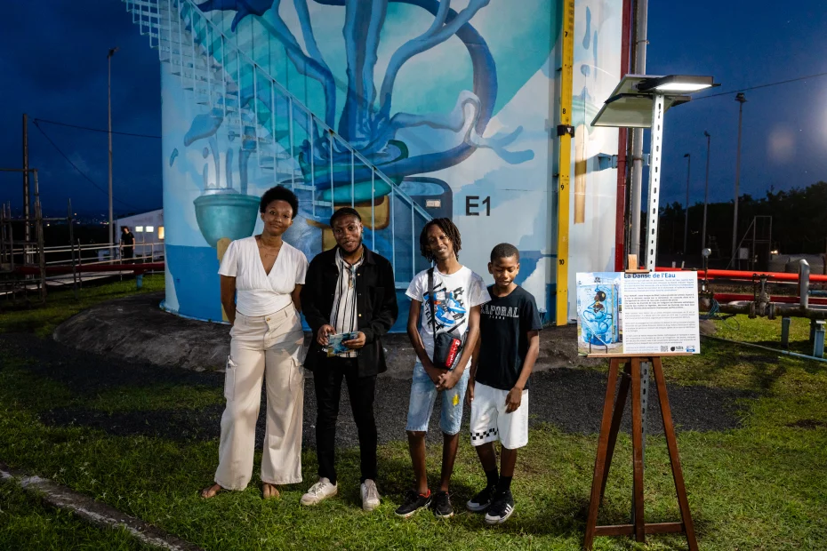 Une œuvre de Nekart produite par Milmurs pour une cuve d’eau de SARA